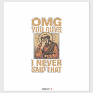 Lustiges Vintage-Religiöses-Facepalm-Zitat-Shirt-D Aufkleber