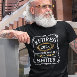 Lustiges Vintage-Rentner-Jahr nach Wahl T-Shirt