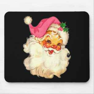 Lustiges Vintage-Rosa-Weihnachtsmann-Rosa-Weihnach Mousepad