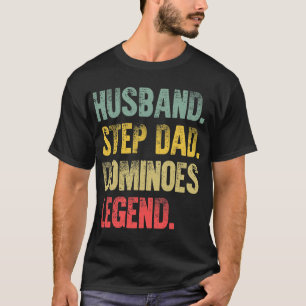 Lustiges Vintage-Shirt Ehemann Stiefvater Domino L T-Shirt
