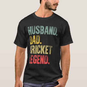 Lustiges Vintage-Shirt Husnd Dad Cricket-Legende R T-Shirt
