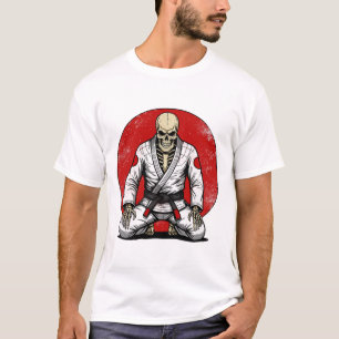 Lustiges Vintage-Skelett Brasilianisches Jiu-Jitsu T-Shirt