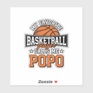 Lustiges Vintage-Sportdesign Basketball Popo_1 Aufkleber