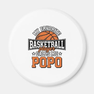 Lustiges Vintage-Sportdesign Basketball Popo_1 Magnet