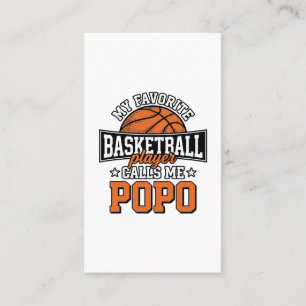 Lustiges Vintage-Sportdesign Basketball Popo_1 Visitenkarte