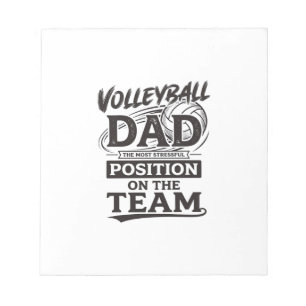 Lustiges Vintage-Team-Positions-Shirt für Volleyba Notizblock