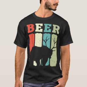 Lustiges Vintage-Trinken - Bär Hirsch Bier T-Shirt