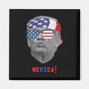 Lustiges Vintage-Trump-Schmollmund-Gesicht Merica  Magnet