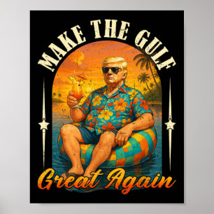 Lustiges Vintage-Trump-Shirt Mach den Golf wieder  Poster