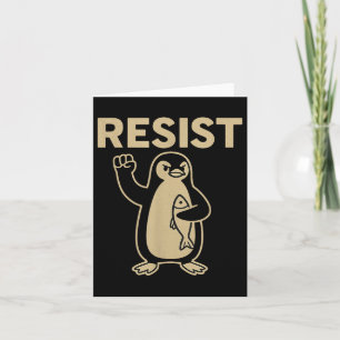 Lustiges Vintage-Widerstand-Pinguin-Aktivismus-Gra Karte
