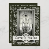 Lustiges Vintages gekommen als Sie sind Einladung (Vorne/Hinten)