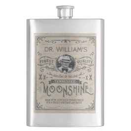 Lustiges Vintages Moonshine Flachmann