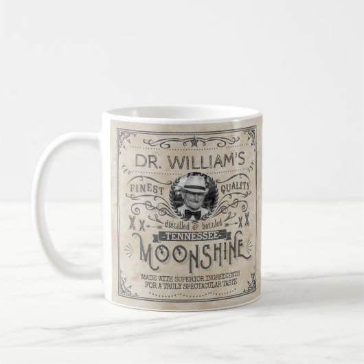 Lustiges Vintages Moonshine Kaffeetasse (Links)