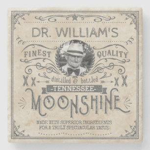 Lustiges Vintages Moonshine Steinuntersetzer