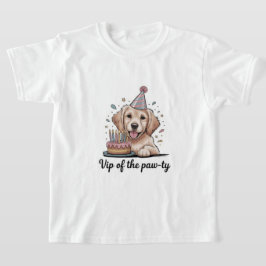 Lustiges "VIP der Paw-ty" Hundegeburtstagsshirt T-Shirt