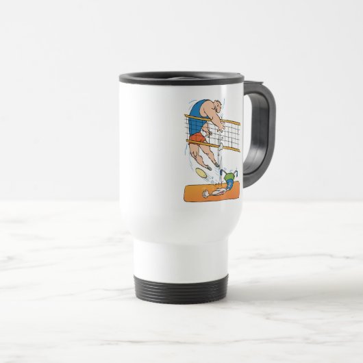 Lustiges Volleyball-Geschenk Reisebecher (VorderseiteRechts)