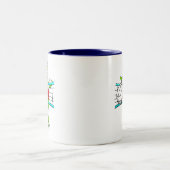 Lustiges Volleyball-Geschenk Zweifarbige Tasse (Mittel)