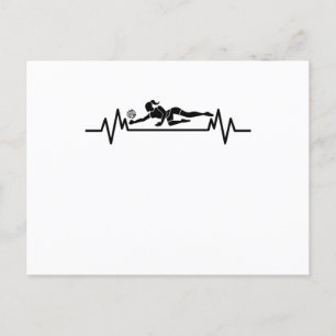 Lustiges Volleyball-Herzschlag-Geschenk für Volley Postkarte