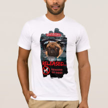 Lustiges Vorsicht-Hund-T-Shirt – Herren-Wachhund-T