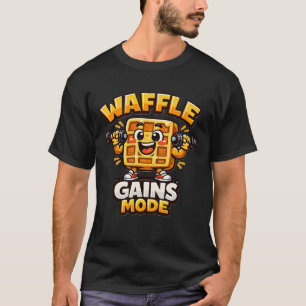 Lustiges Waffel-Gains-Mode-Shirt Süßes Gym-Waffel- T-Shirt