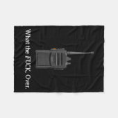 Lustiges Walkie Talkie Wtf Over Funkoperator-Zitat Fleecedecke (Vorderseite (Horizontal))