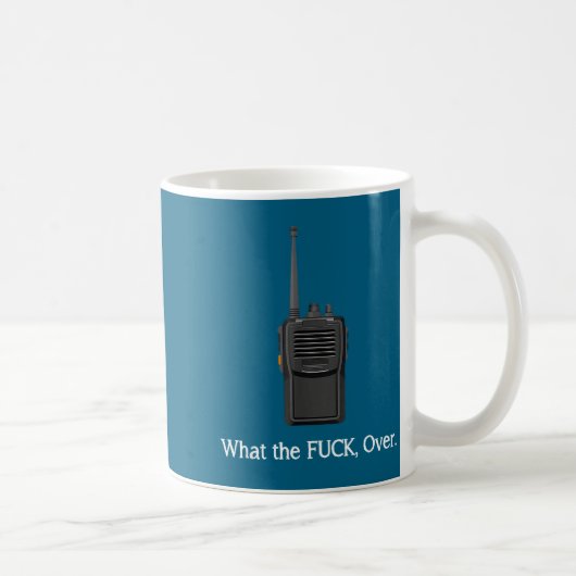 Lustiges Walkie Talkie Wtf Over Funkoperator Zitat Kaffeetasse (Rechts)
