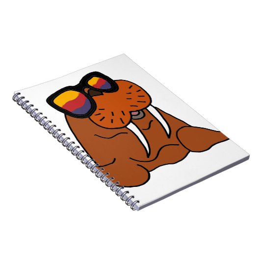 Lustiges Walross-tragende Sonnenbrille Notizblock (Rechte Seite)