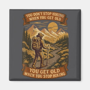 Lustiges Wander-Geschenk Wandern Liebhaber Outdoor Magnet