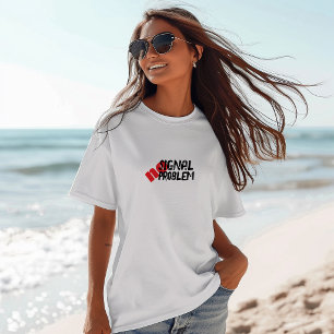 Lustiges Wander-Shirt Kein Signal Kein Problem rot T-Shirt