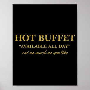 Lustiges Warmbuffet den ganzen Tag über Iss so vie Poster