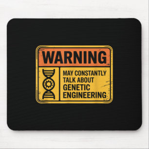 Lustiges Warnschild Gentechnik Bioingenieur Mousepad