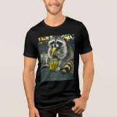 Lustiges Waschbär-Meme, das Pickles isst Tri-Blend Shirt (Vorderseite)