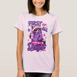 Lustiges Waschbär-Selbstbewusstseins-Grafik-T-Shir T-Shirt