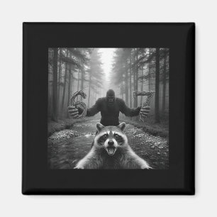 Lustiges Waschbär-Selfie mit Bigfoot 67 Six Seven  Magnet