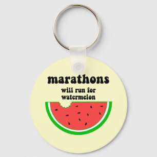 Lustiges Wassermelonemarathon Schlüsselanhänger