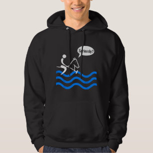 Lustiges Wasserpolo Pferd spielt Wasserpolo Hoodie