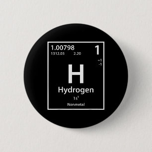 Lustiges Wasserstoff-Chemieelement Periodensystem Button
