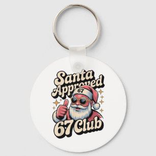 Lustiges Weihnachten 67 Meme - Retro Santa Approve Schlüsselanhänger