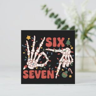 Lustiges Weihnachten 67 Skelett Hand Sechs Sieben