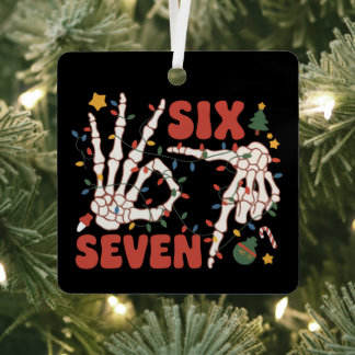 Lustiges Weihnachten 67 Skelett Hand Sechs Sieben Ornament Aus Metall