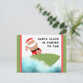 Lustiges Weihnachten am Strand Postkarte (Stehend Vorderseite)