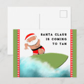 Lustiges Weihnachten am Strand Postkarte (Vorne/Hinten)