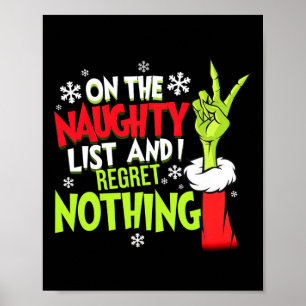 Lustiges Weihnachten auf der unartigen Liste und i Poster