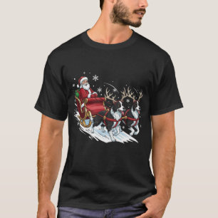Lustiges Weihnachten Collie Hunde Liebhaber Xmas T-Shirt