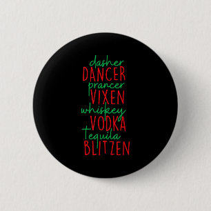 Lustiges Weihnachten Dasher Dancer Prancer Vixen W Button