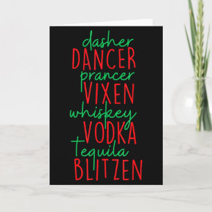 Lustiges Weihnachten Dasher Dancer Prancer Vixen W Karte
