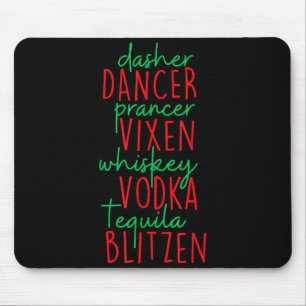 Lustiges Weihnachten Dasher Dancer Prancer Vixen W Mousepad
