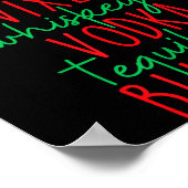 Lustiges Weihnachten Dasher Dancer Prancer Vixen W Poster (Ecke)