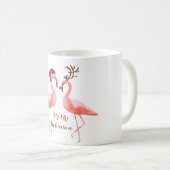 Lustiges Weihnachten der Flamingos Kaffeetasse (VorderseiteRechts)