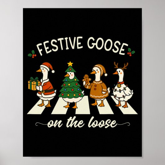 Lustiges Weihnachten Dummer Gans Meme Festliche Ga Poster (Vorne)